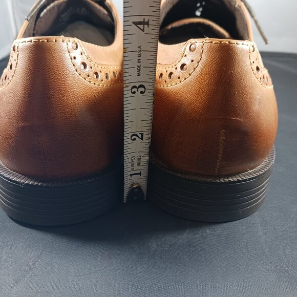 COLE HAAN British Tan Dustin Wing Tip Oxford Dress Shoe Men's 7M - Picture 9 of 12